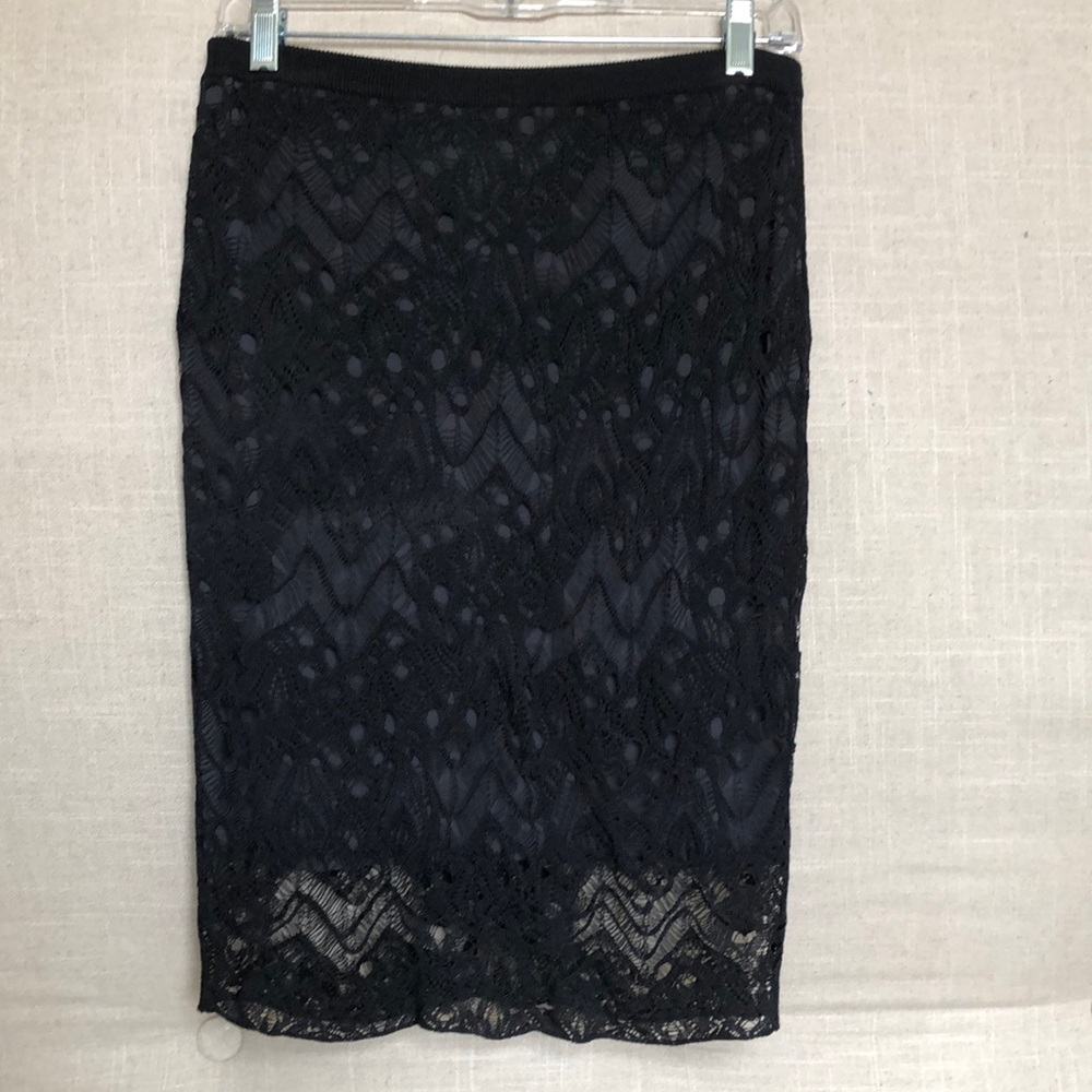 Eileen Fischer stretch lace skirt